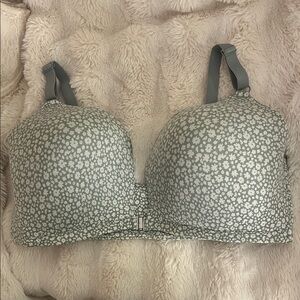 Victoria's Secrets “Pink” Floral Print Bra - Gray & Green